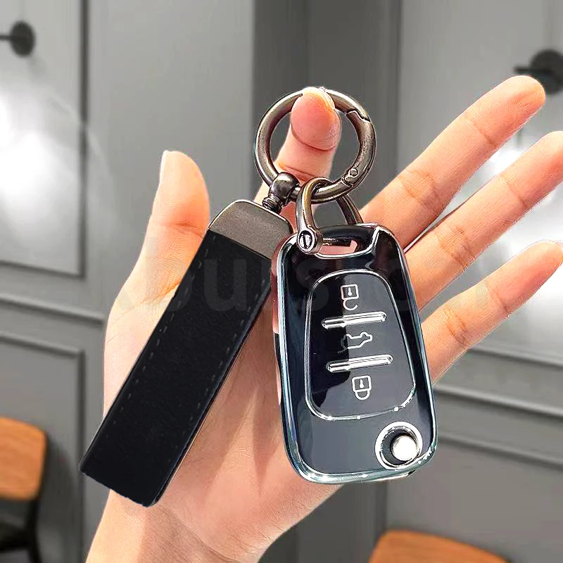 Capa tpu para chave de carro, sem chave, para hyundai azera veracruz veloster i20 i30 elantra kia rio k7 k5 sportage sorento suporte fob