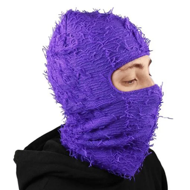 Kamufláž balakrafa čepice pánské a dámská pletené camo pokrývka hlavy personalizované mykaná příze čepice balaclava bandanas tramping šály