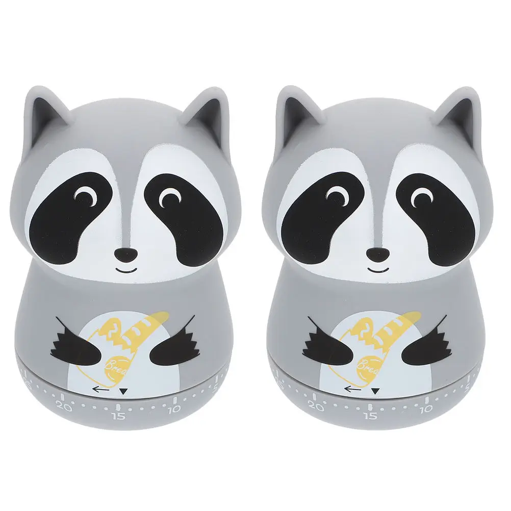 2Pcs Animal Shape Timer Mechanical Countdown Timer Cartoon Kitchen Cooking Reminder Tool for Baking Cooking Time Management