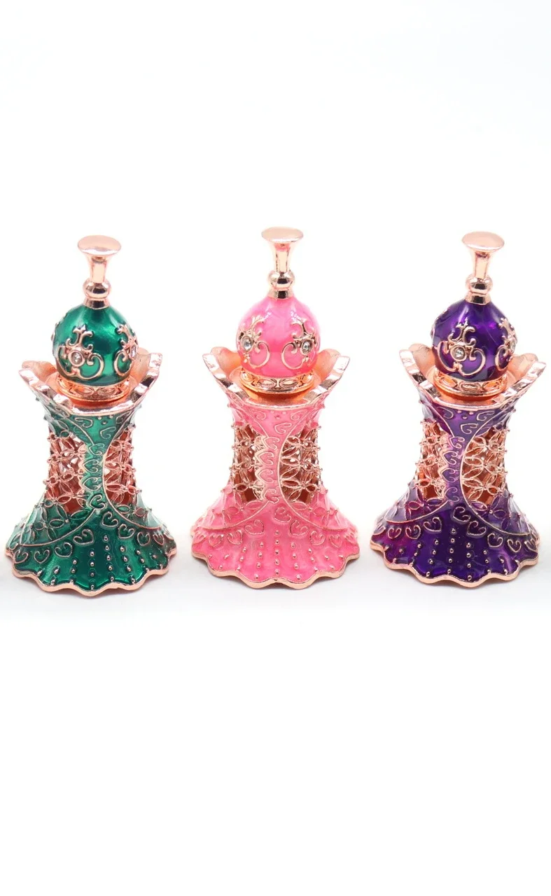 

1Pcs 3ml Middle Eastern Arabian Flavor Bottle Dubai Small Waist Essential Oil Bottle Perfume Sub-bottling Dropper Empty Bottle