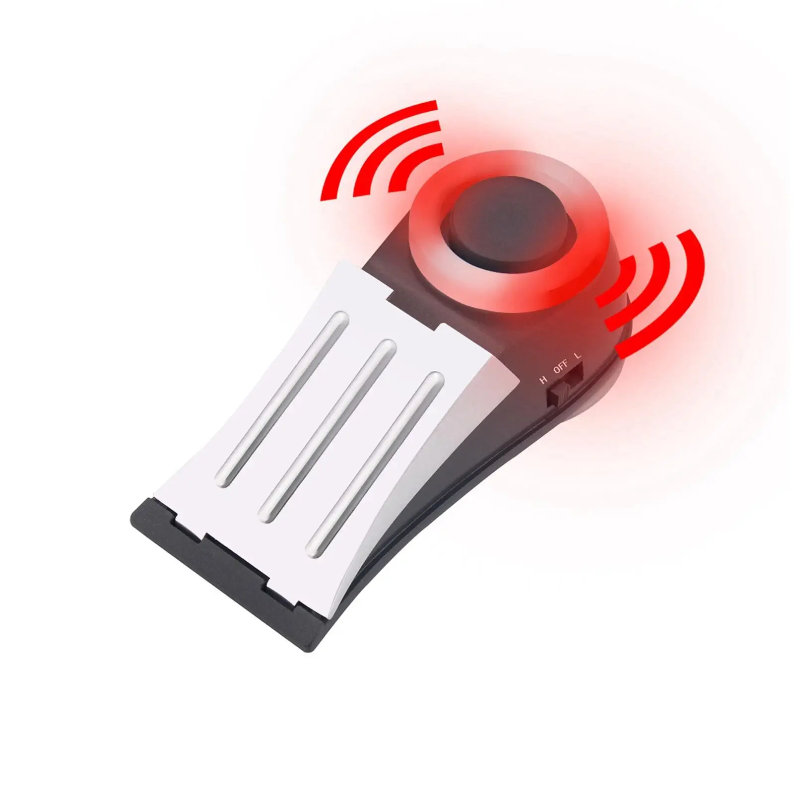 Small Door Stopper Alarm Vibration Alarm with Light Easy to Carry Wedge Burglar Alarm Door Stop Wedge Alarm for Most Doors Women