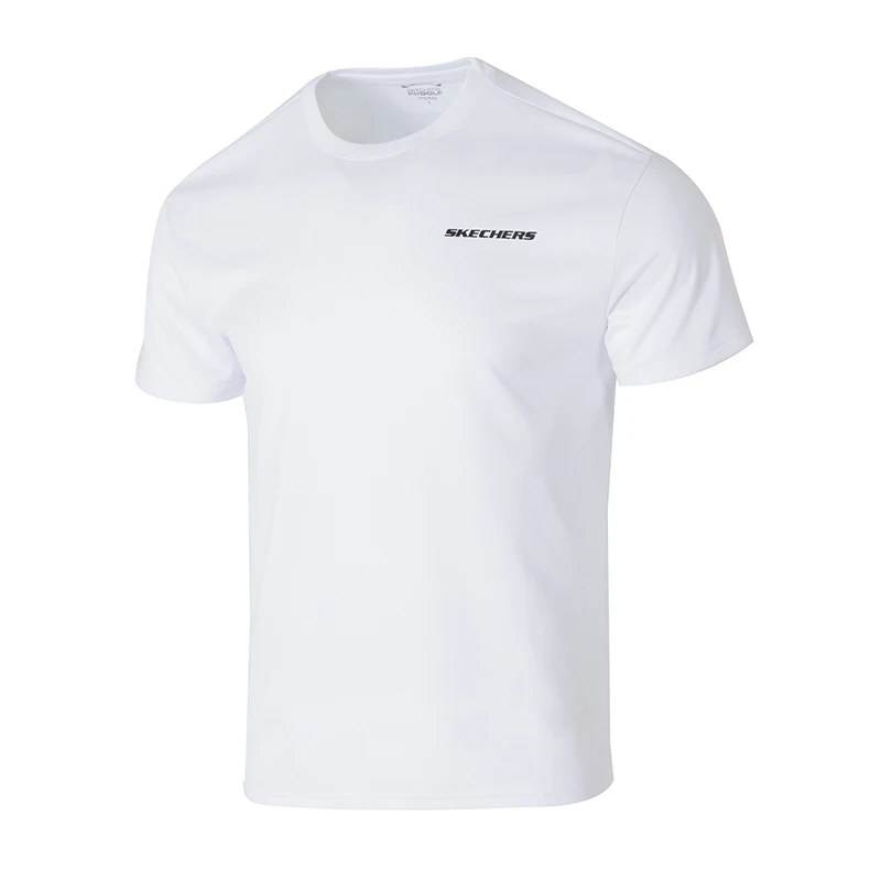 

Skechers Unisex Knitted Crew Neck Shirt Short-Sleeved T-Shirt Loose Round Neck Men's and Women's Commuter Sports and Leisure Wear P225U117-0019