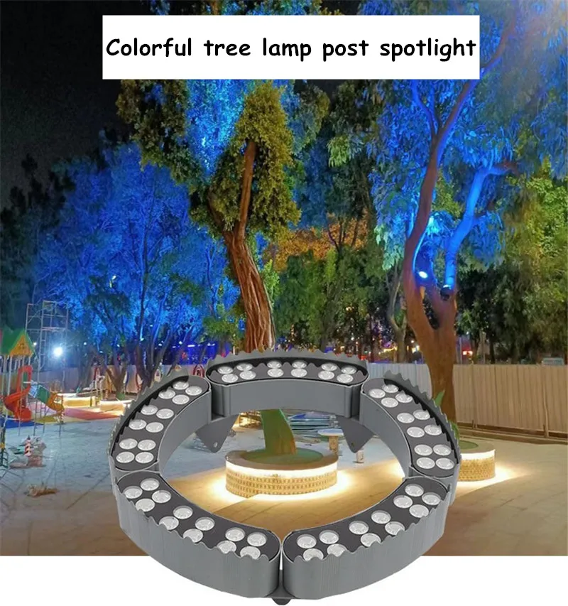 

12W 12V 110V 220V Tree Lighting Waterproof RGB Garden Lights Outdoor Low Voltage Landscape Lighting Tree Light Gazebo Yard Deco