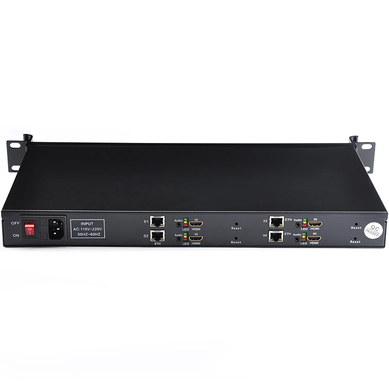 4 Channel H264 H265 IP Encoder for for Facebook Youtube Streaming SRT RTMP RTSP UDP HLS Radio TV Broadcasting Equipment