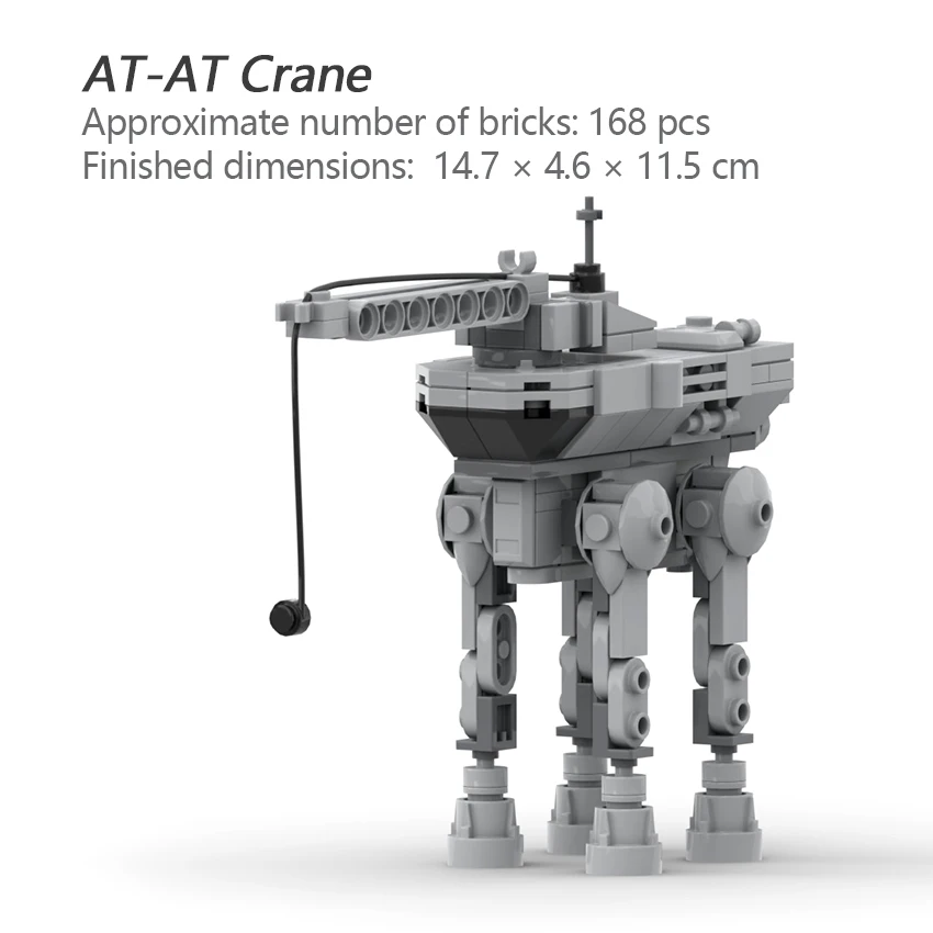 

Строительные блоки MOC AT-AT Walker, модель журавля, планета, муш, научная фантастика, мандалорский товар, детская строительная игрушка с 168-кирпичами
