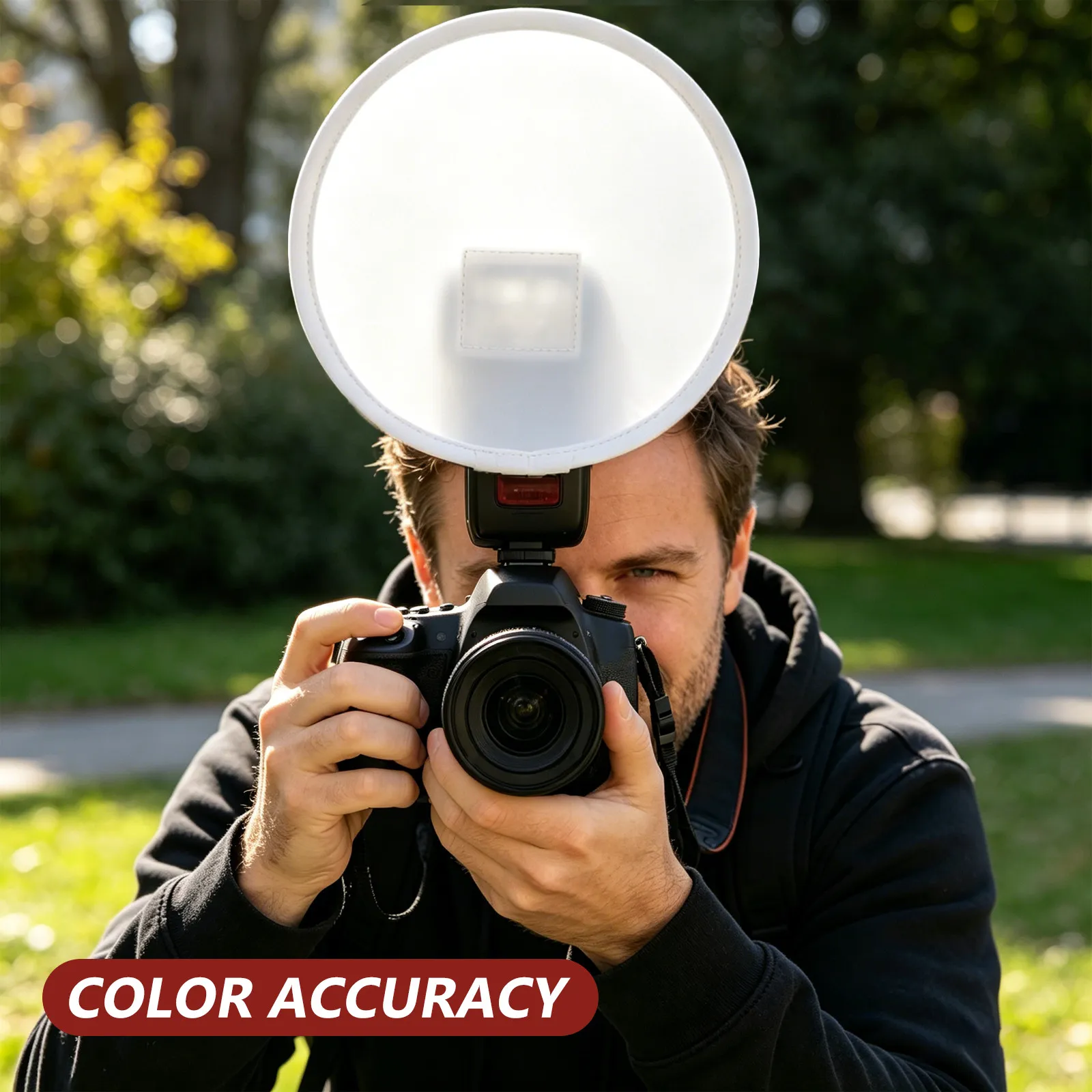 Three Color Softbox Diffuser Portable Round Speedlight Softbox Cover Photography Light Modifier for Portrait Studio Outdoor Use