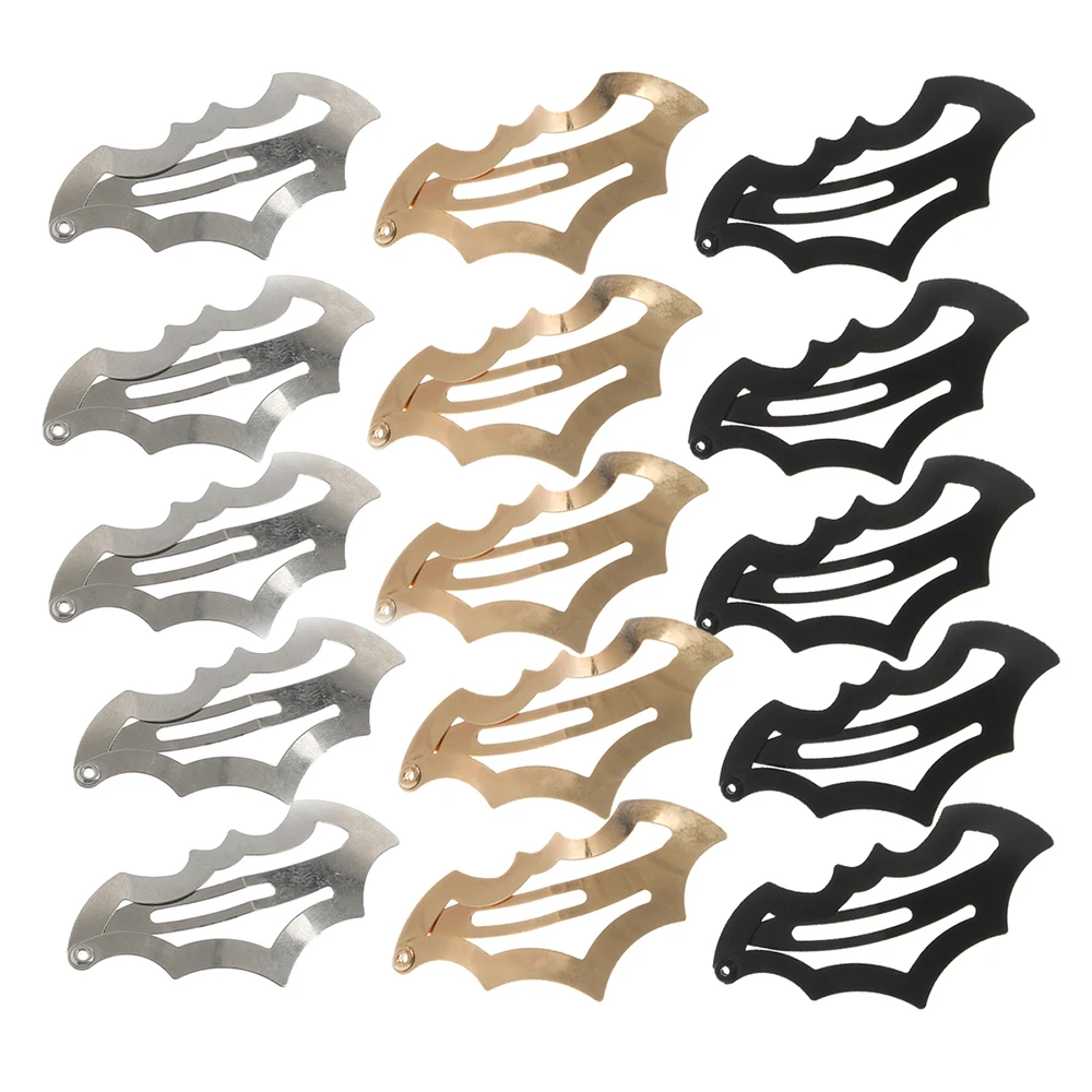 5 uds estilo Halloween pinzas para el cabello de murciélago de aleación de Color sólido nuevos Clips creativos y simples accesorio para el cabello de moda para mujeres