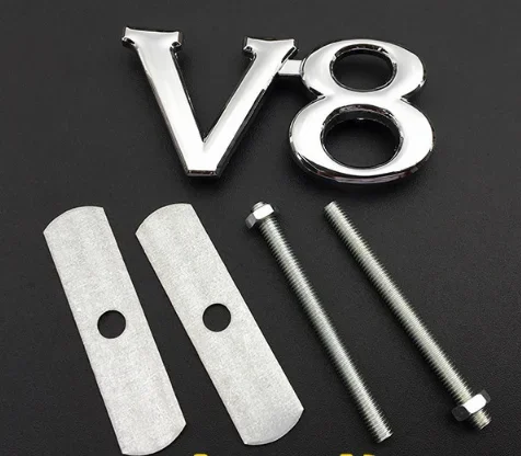 

3D металлический хром V8 винтажная передняя решетка автомобиля, эмблема, наклейка, значок