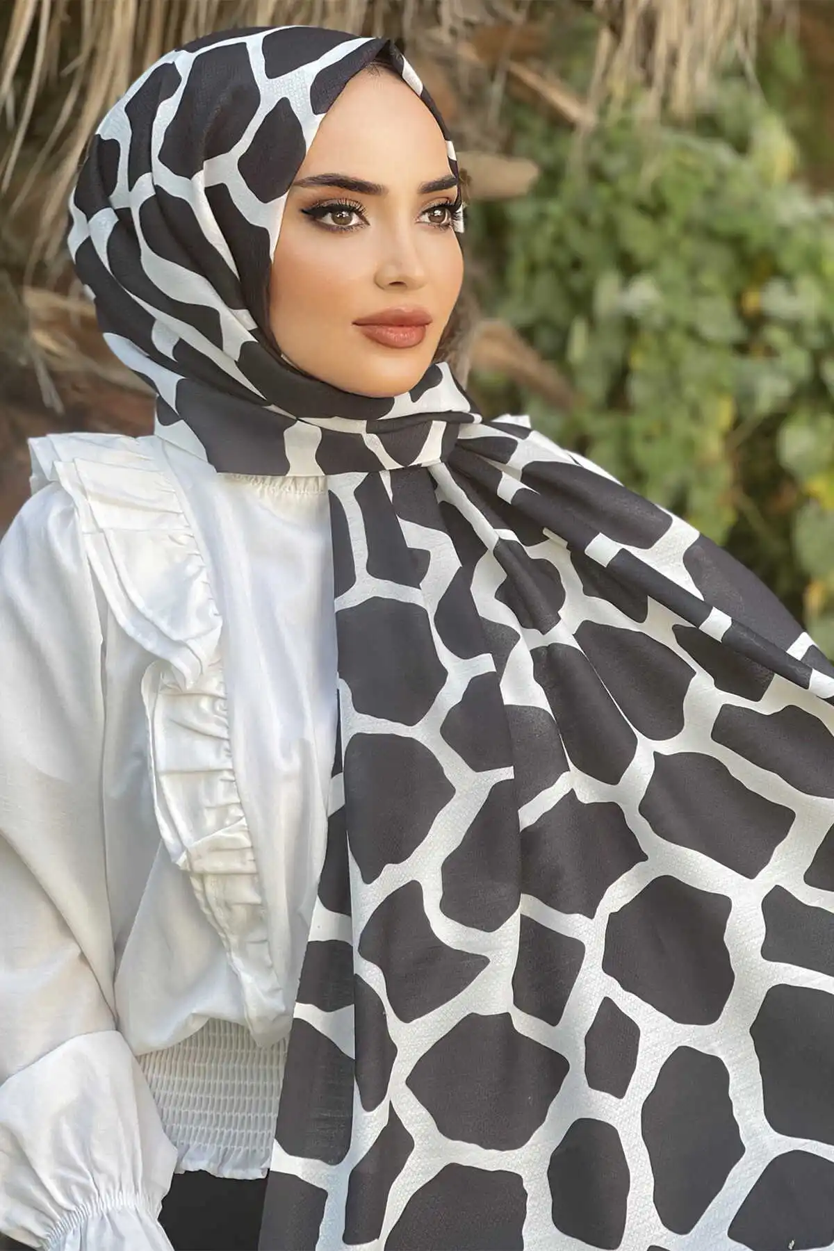 Cotton Pattern Shawl E-Winter Autumn 2021 Muslim Women Hijab headscarf Islamic Turkey