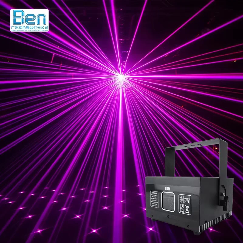 New Full Color Laser Light DMX DJ Disco Laser RGB Laser Lights Show Scanner Laser Projector Stage Laser Effect for Party  Weding