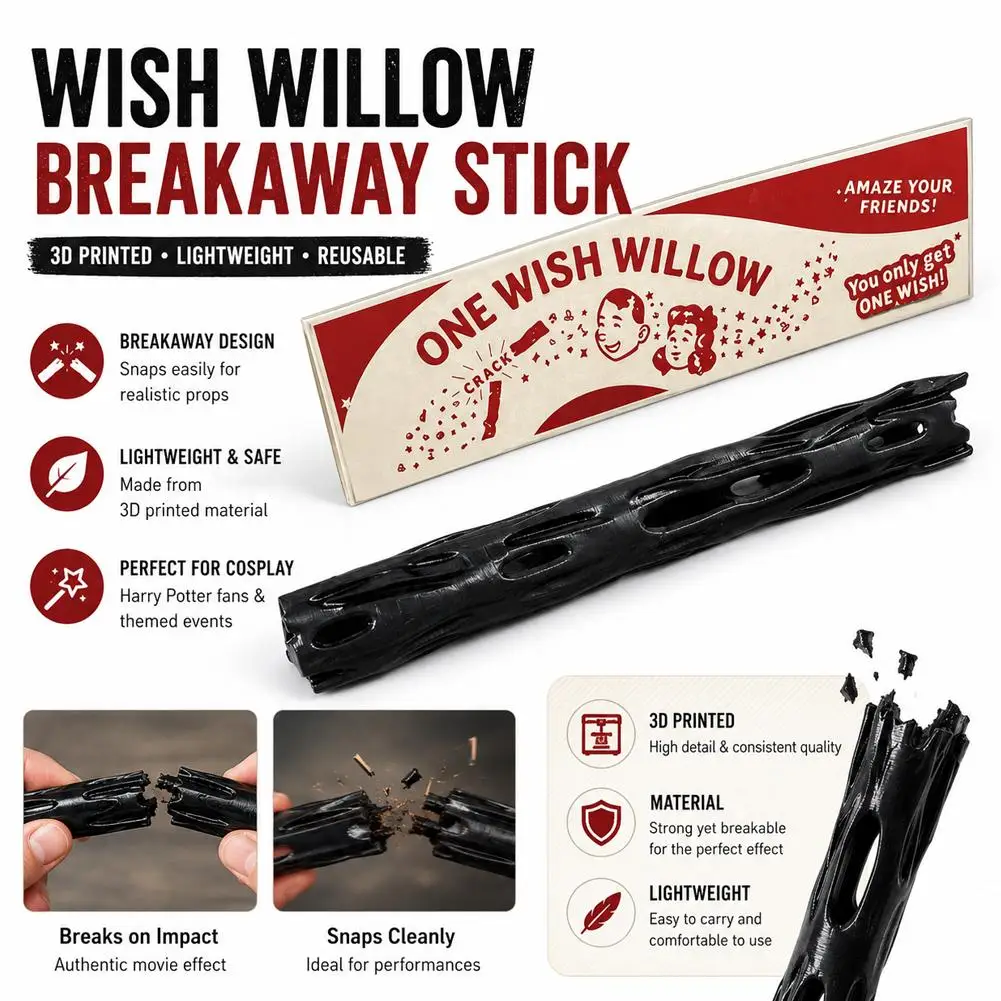 3D Printed One Wish Willow Keychain Breakable Lucky Token 13cm Retro Box for Wedding/Birthday  ﻿