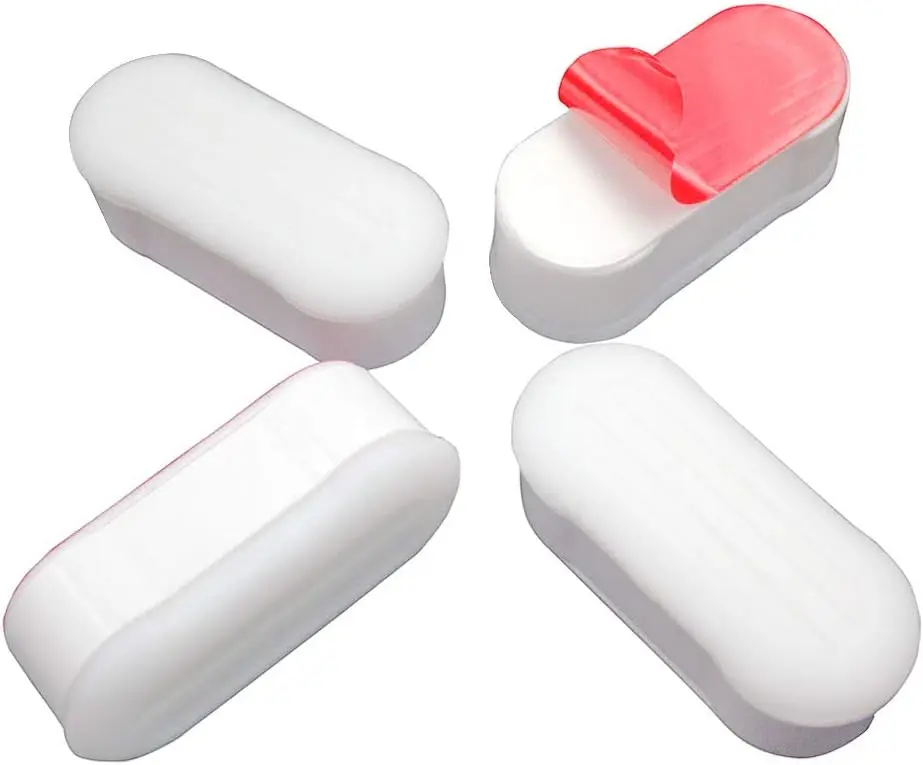 

Toilet Seat Bumpers for Bidet Attachment with Strong Adhesive White 4 Pack