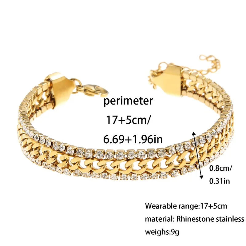 EILIECK 316L Edelstahl Mode-Armreif für Frauen, Exquisite Goldene Metall-Textur, Wasserdichter Schmuck, Strandgeschenk für Mädchen – Detail 18