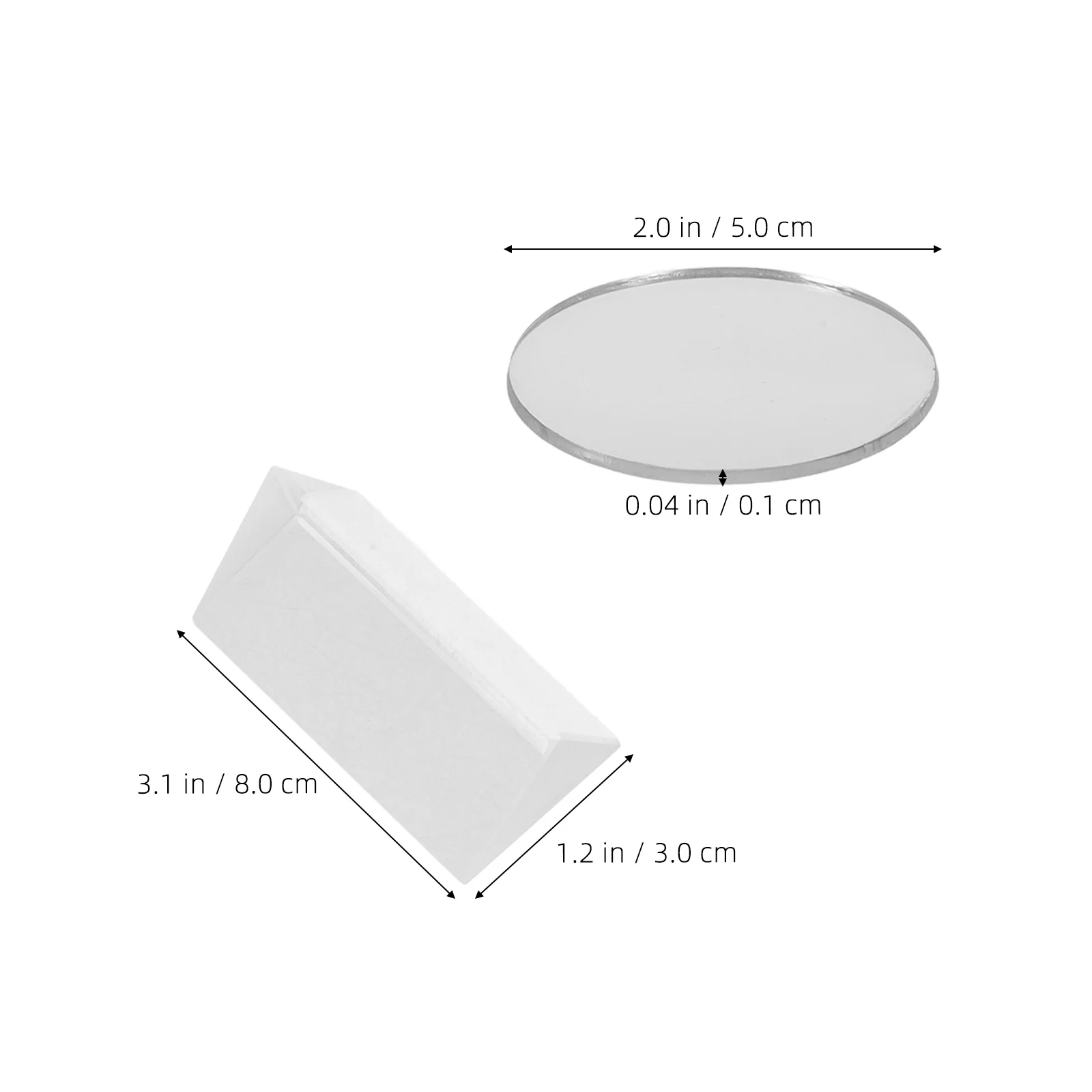 1Set Optical Lens Set 6 Pieces for Physical Science Experiments Clear Image Magnifying Lens Physics Teaching Kit