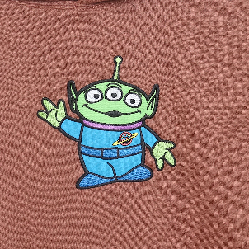 Heavy Embroidery Cartoon Anime Hooded Fleece Lined Slimming Comfortable Trendy Sweatshirt Casual Commute Style Long Sleeve