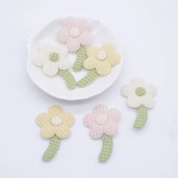 10Pcs 3*4.5cm Flower Applique for DIY Clothes Hat Headwear Crafts Gloves Leggings Socks Sewing Patches Decor Accesoories