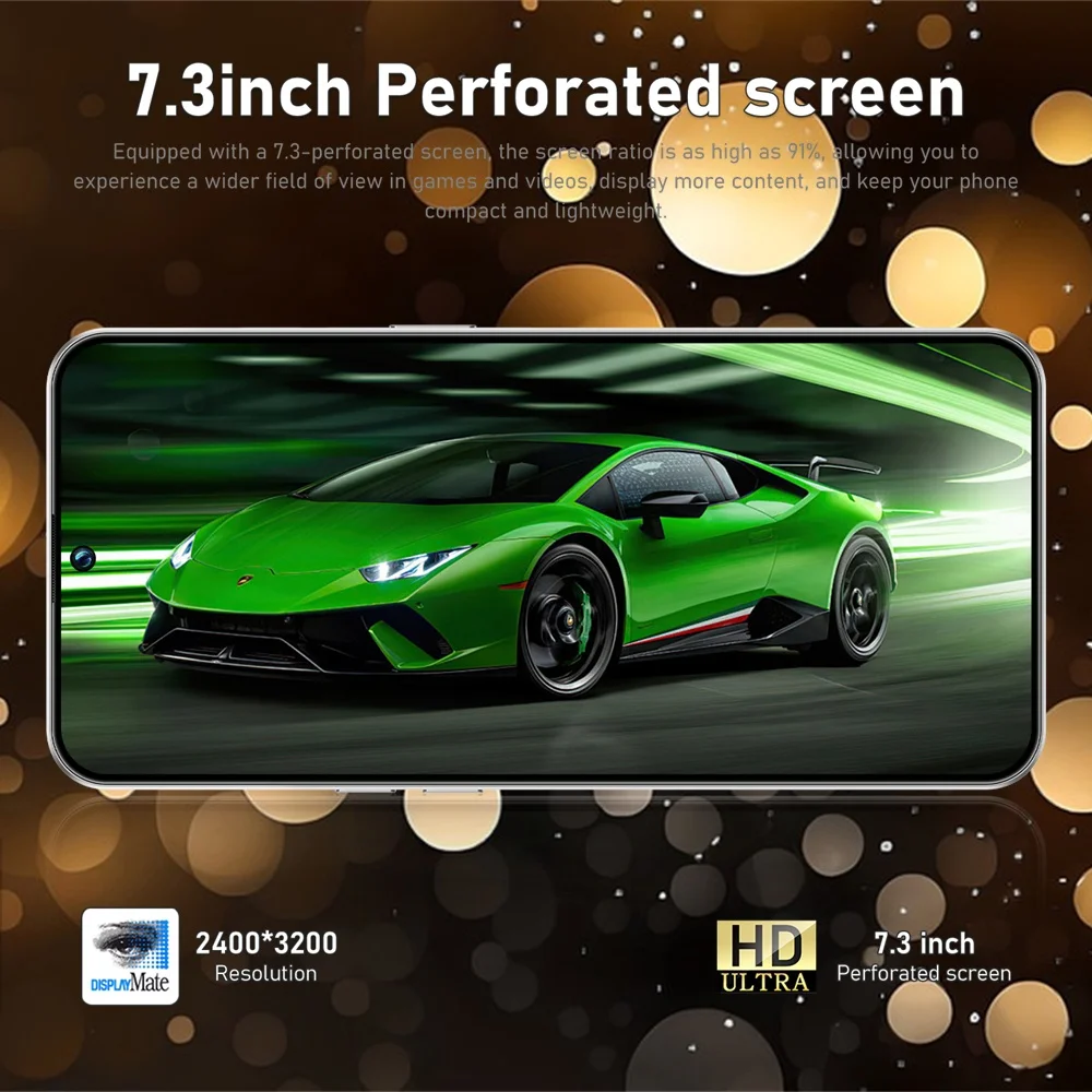 Teléfono Inteligente CHOTOG para 18 Pro Max, Teléfonos Móviles Inteligentes con 22G+2TB, Android Desbloqueado, Batería de 7800mAh, Pantalla Completa HD de 7.3 Pulgadas, Teléfono Celular Económico 4G 5G con Doble Tarjeta SIM, Cámara de 48MP+16MP, Reconocimiento Facial