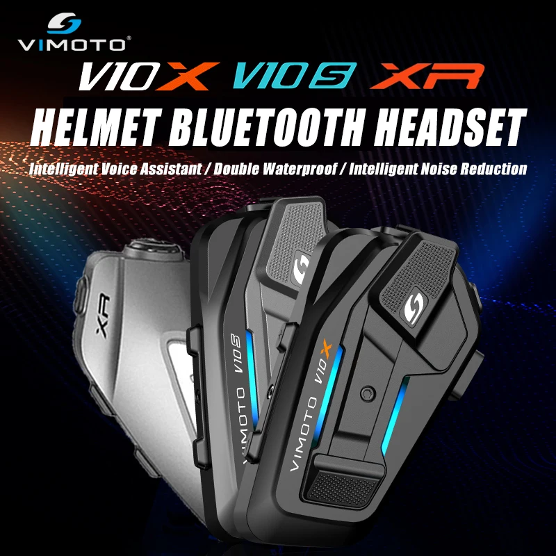 

Vimoto Китайская версия XR/V10S/V10X Мотоциклетный шлем Bluetooth-гарнитура IPX67 Шумоподавление Многоместный шлем для вызова Наушники