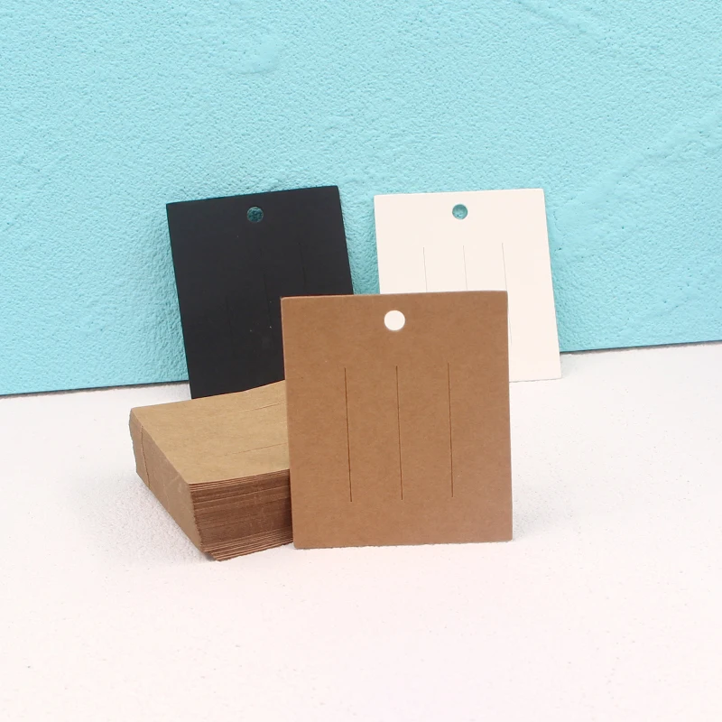 

50pcs/Lot High Quality Abrasion ResistantKraft Paper Hairpin Card Handmade Fashion Jewelry Brooch Packing Tags