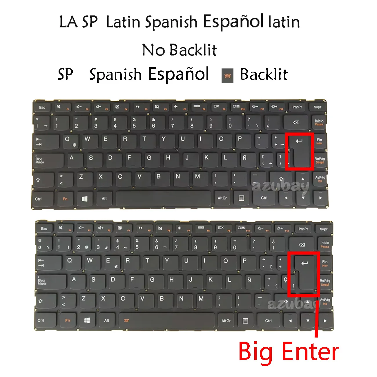 Teclado español latino LA para Lenovo YOGA 500-14IBD 500-14IHW 500-14ACL 500-14ISK, Flex 3-1435 3-1470 3-1480 retroiluminado/sin retroiluminación