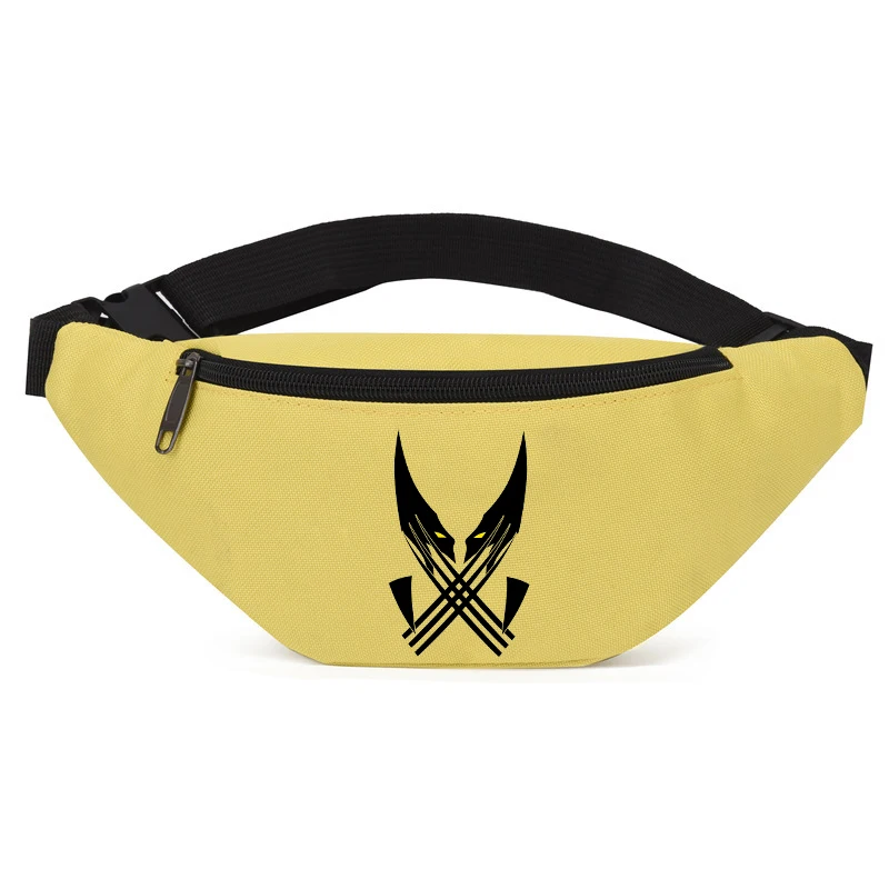 Deadpool & Wolverine Fanny Pack Men Women Marvels Action Figures Waist Bags Outdoor Sport Travel Belt Bag Cross Body Pouch Gift