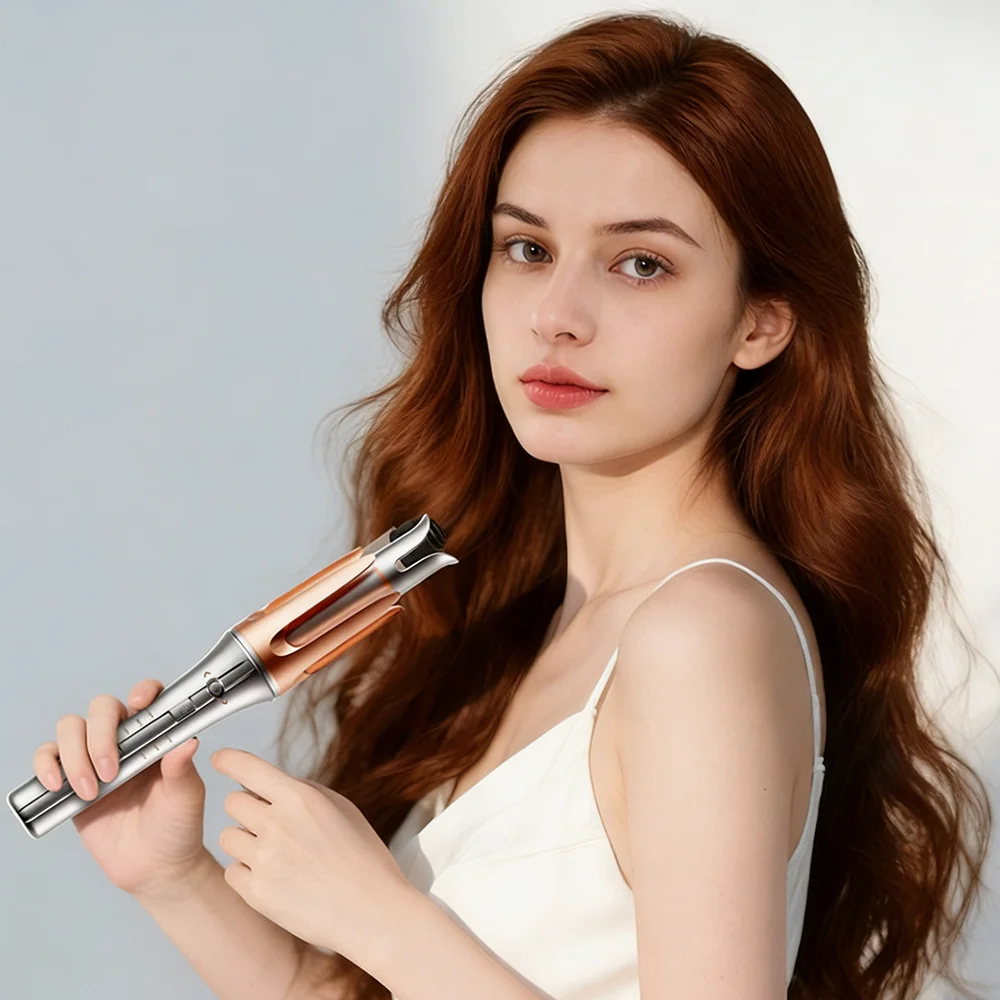 3 Grades 25mm Golden Automatic Curling Iron Large Curling Female Hair Styling Tool Big Wave Salon Accessories Tool