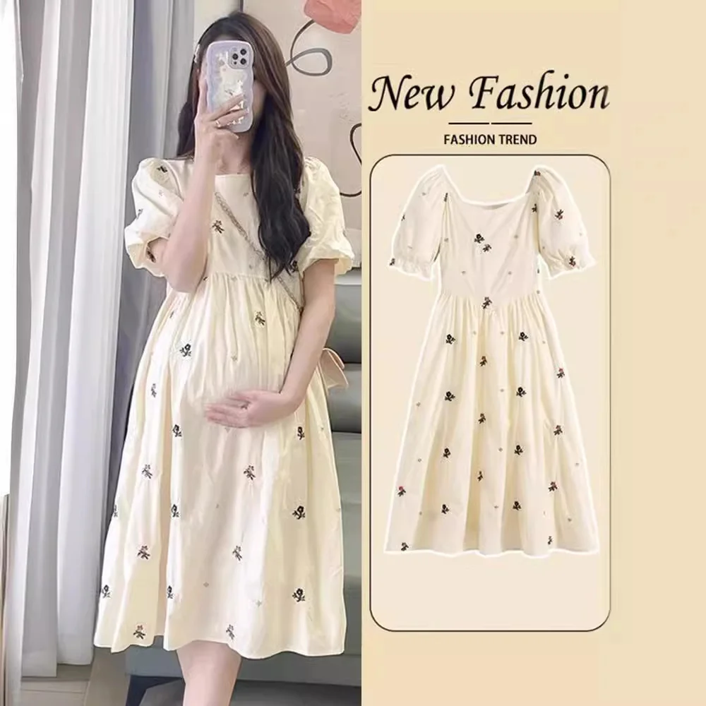 

Maternity Clothing China Casual Floral Dress Cotton Loose for Pregnant Women Maternity Clothes Casual Pregnancy Maternity