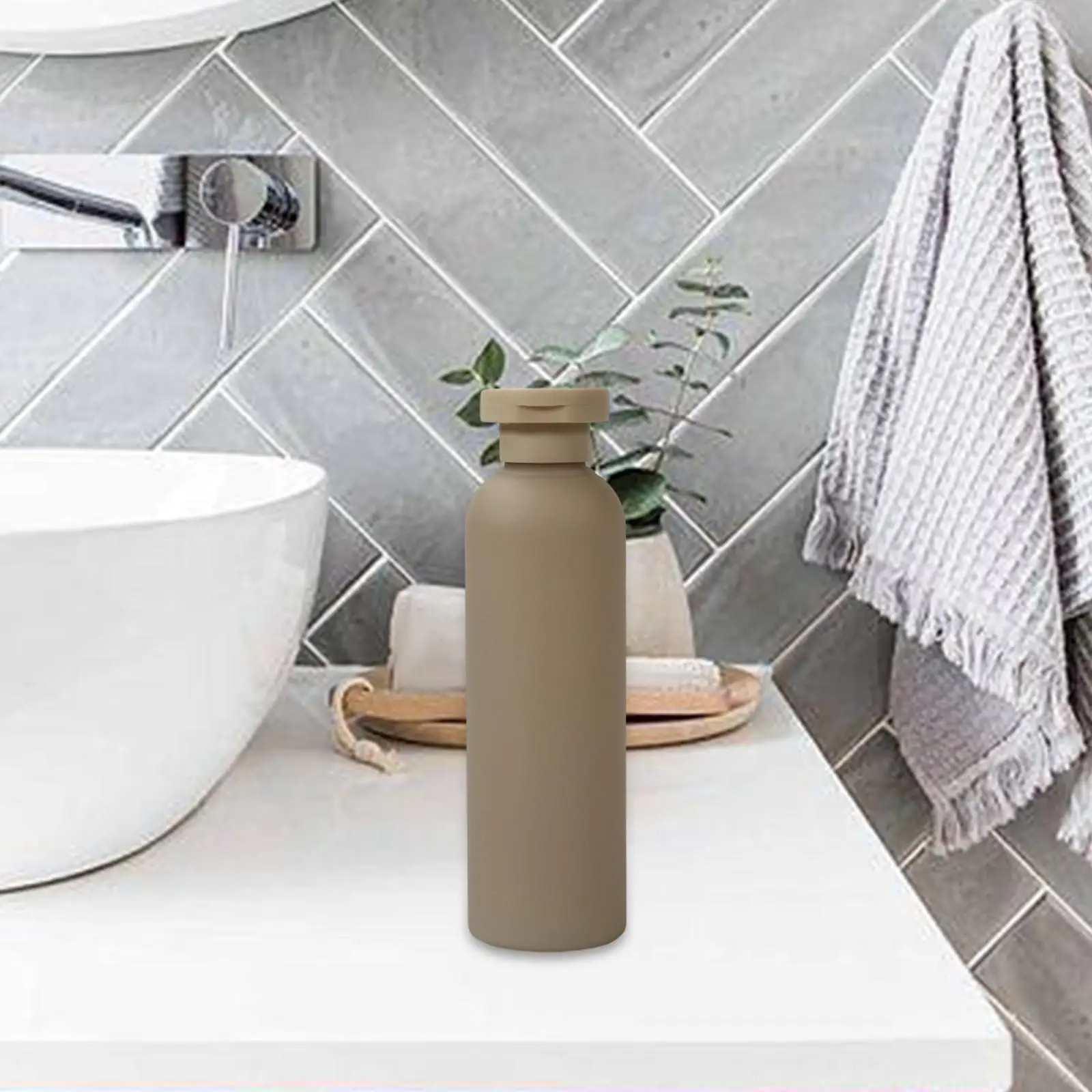 6x kosmetische Make-up-Verpackung, Aufbewahrungshalter, Behälter, Quetschflaschen für Lotion, grau, 200 ml, nachfüllbarer leerer Kunststoffflaschenverschluss