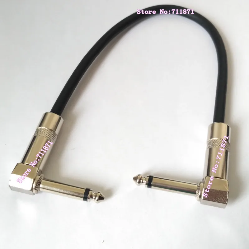 30 سنتيمتر الزاوية اليمنى مزدوجة الانحناء 1/4 TRS ستيريو 6.35 ذكر إلى ذكر كابل الصوت خط مزدوج 90 درجة بيند 6.35 كابل خط الصوت أحادي