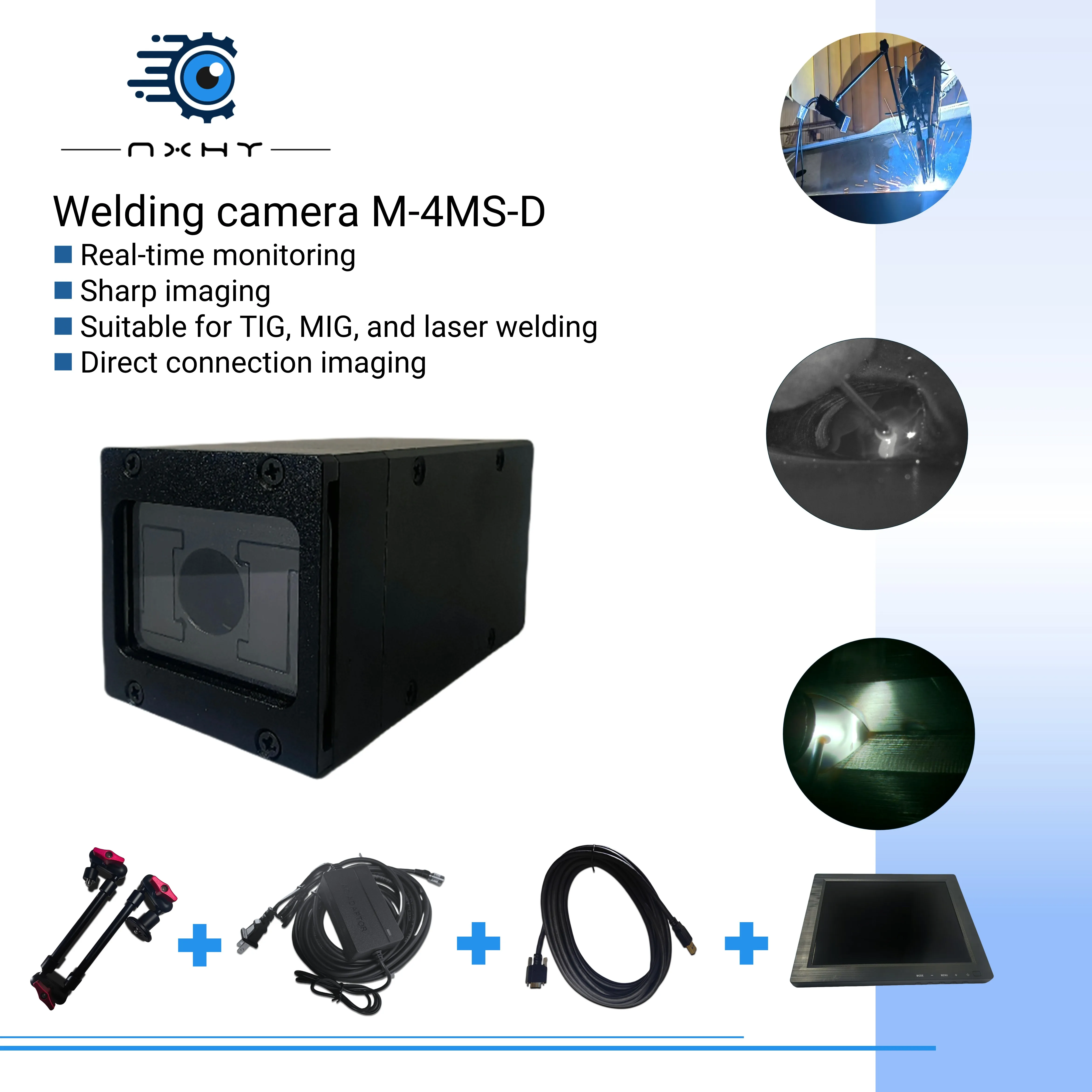 006 NXHY Welding Camera M-4MS-D_Molten Pool Camera_Direct Connection Imaging_Includes A 9.7-inch Supporting