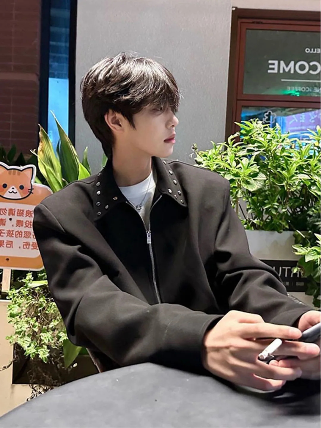 

Cleanfit, американская уличная одежда, мужская повседневная свободная посадка, тюре, подушечки с зубчатым воротником, осенняя рекламная куртка