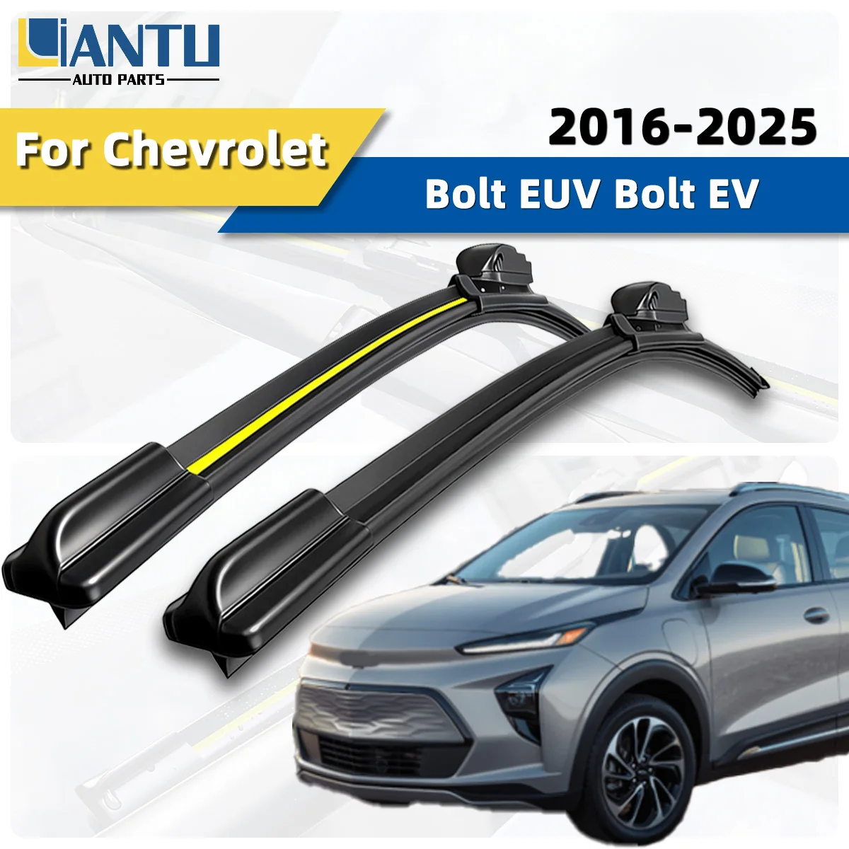 2 Stück Frontscheibenwischer Passend für Chevrolet Bolt EUV Bolt EV 2016-2025 Langlebige Hochwertige Scheibenwischer Auto-Zubehör Geräuscharm