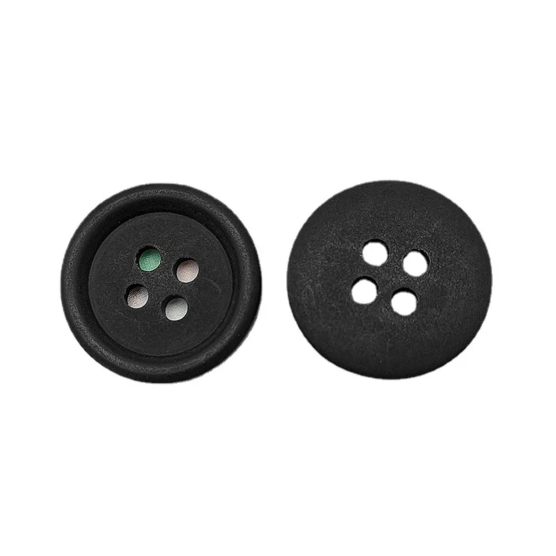 9-12.5mm Resin Shirt Button Pearllight Bowl Black White Four Eye Button for DIY Wedding Clothes Craft Decor Sewing Accessories