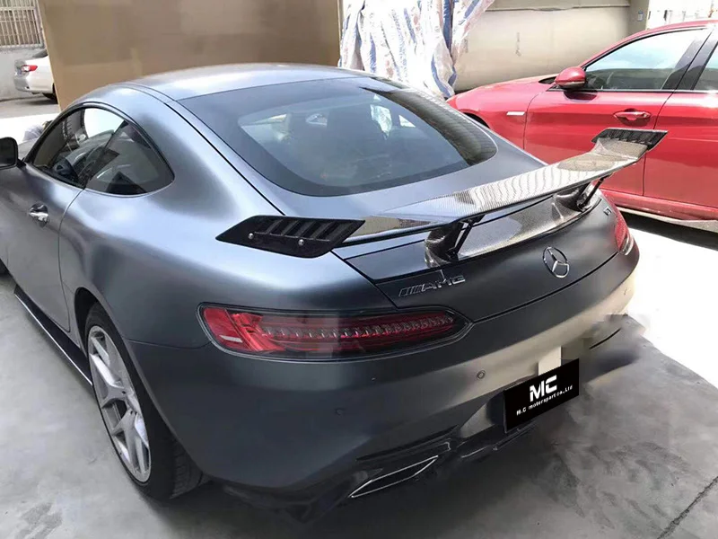 Carbon Fiber R Style Rear Spoiler For  Benz AMG GT Coupe GT-S C190/R190 2015-2018 High Quality Wing