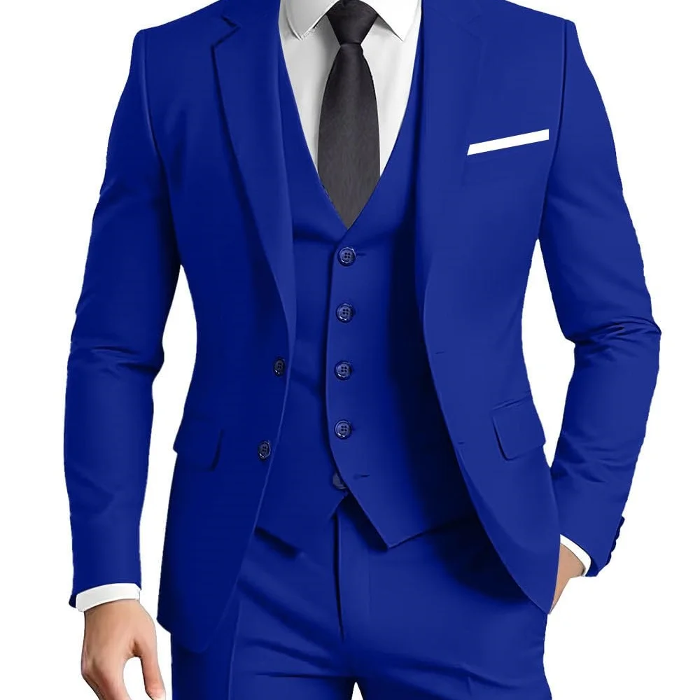 بدلة تيرنو باللون الأخضر للرجال مع طية صدر السترة من 3 قطع مجموعة رسمية (سترة وسراويل سترة) لمناسبات الحفلات المنزلية