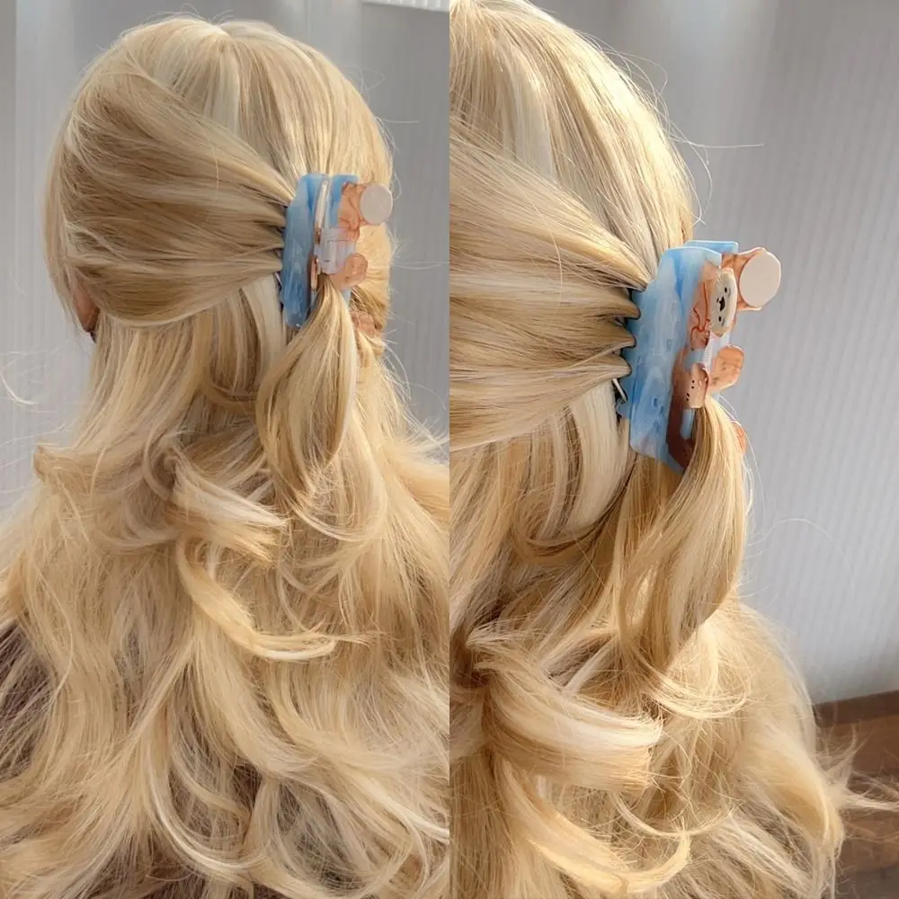 

Модный корейский стиль, мультяшный коготь для волос животных, сладкий креативный милый зажим в виде кота и краба, кавайный маленький енот, маленькая зажим в виде акулы, женский