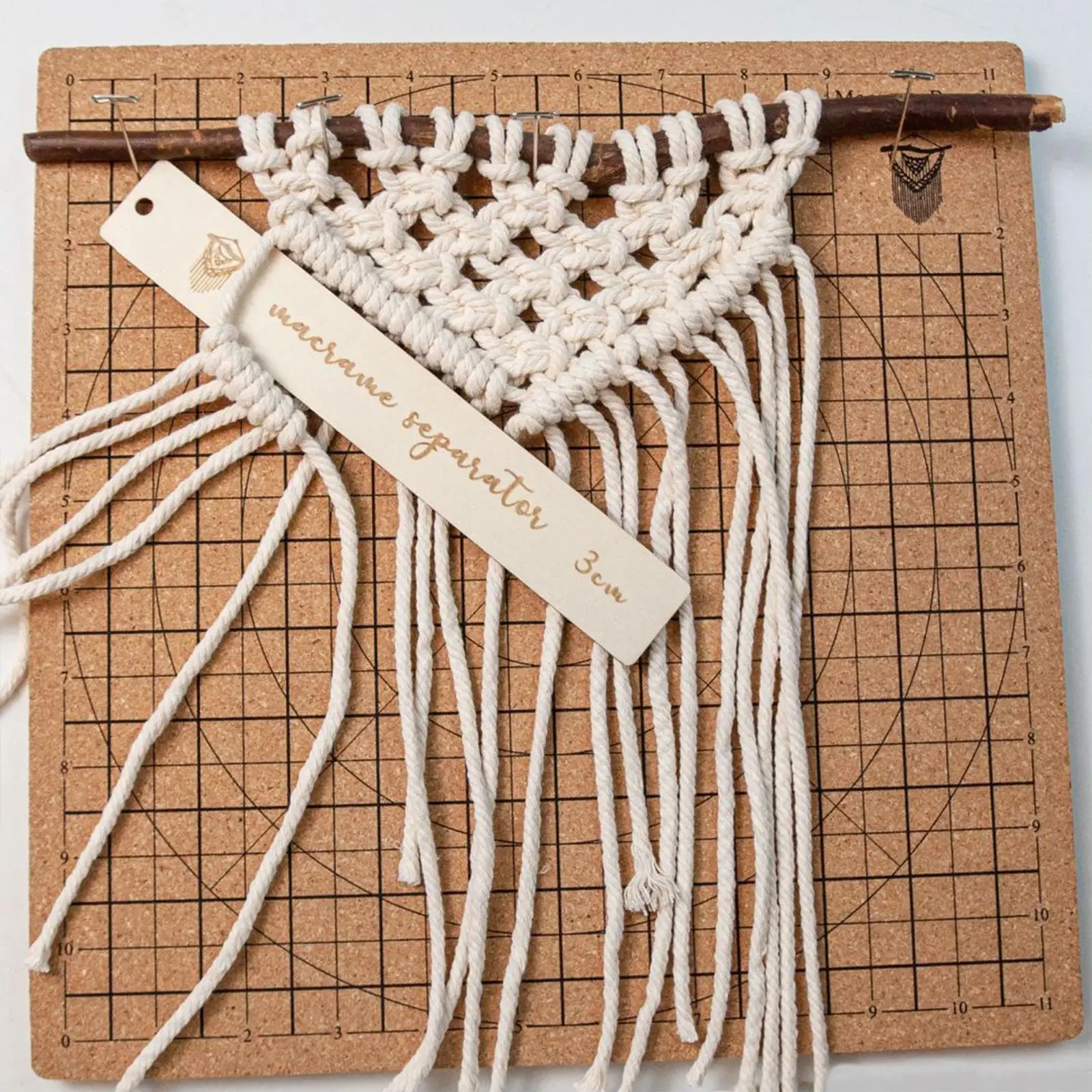 Planche à macramé, plaque de tressage, accessoires robustes faits main, planche en bois pour projets