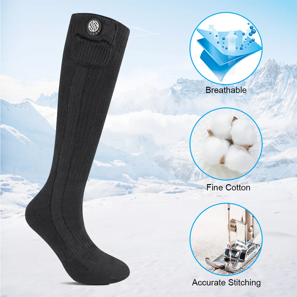 Electric Heating Battery Rechargeable Warm Winter Outdoor Hunting Skiing Warm Three-layer Quick Heating Heating Socks