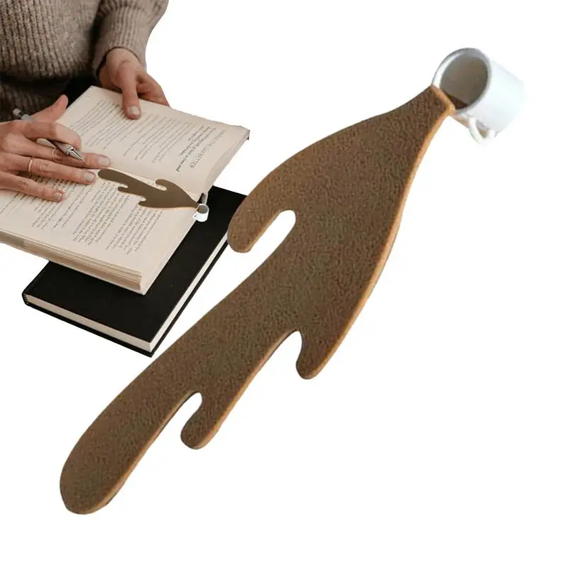 Spilled Coffee Bookmark,Cute Corner Bookmark, Book Accessories For Reading Lovers, Book Markers For Women & Men, Bookmarks