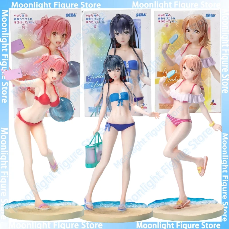 

В наличии SEGA Luminasta Yukinoshita Yukin Yuigahama Yui Isshiki Iroha Midsummer Swimsuit Desktop Cute Anime Figure Toy Model
