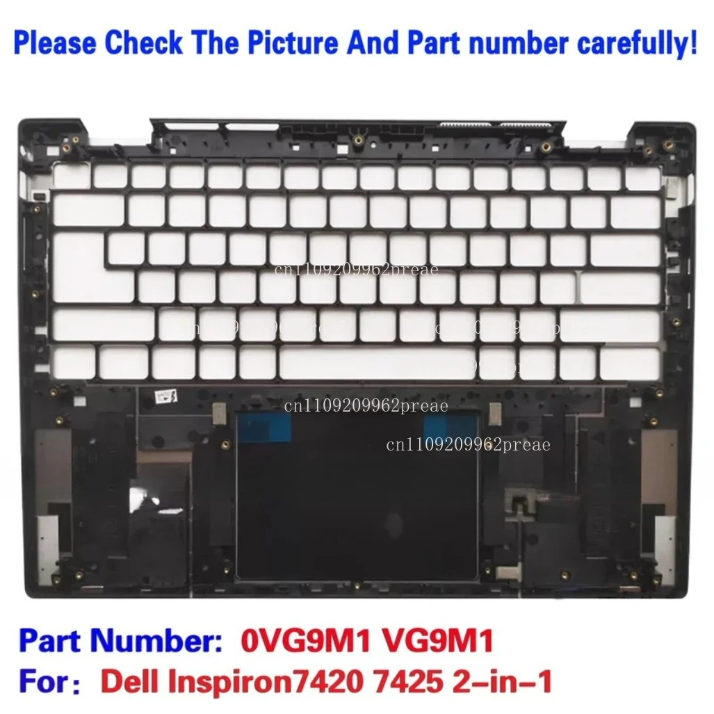 S For Dell Inspiron 7420 7425 2-in-1 Palmrest Upper Case C Cover Shell 0VG9M1