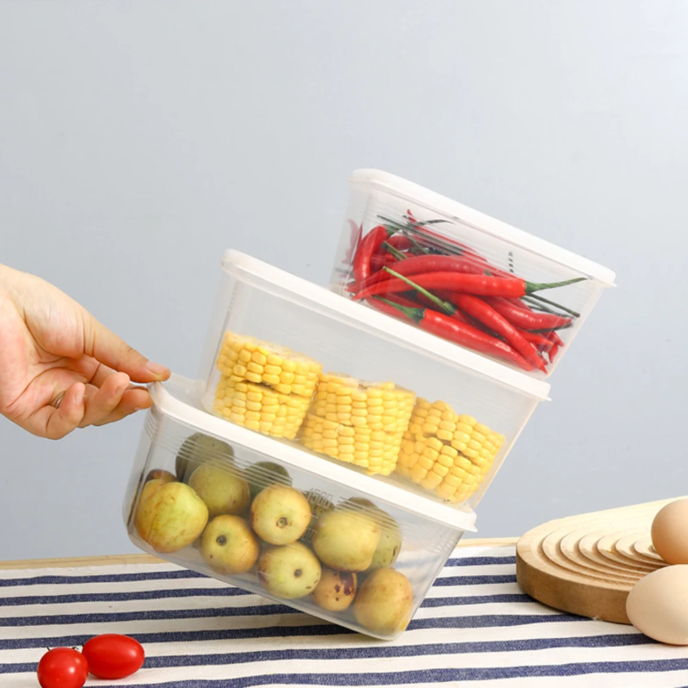 Food Storage Storage Box 16*12*8cm 20*15*9cm 24*17*11cm Multifunctional Organization Vegetable Food Organization