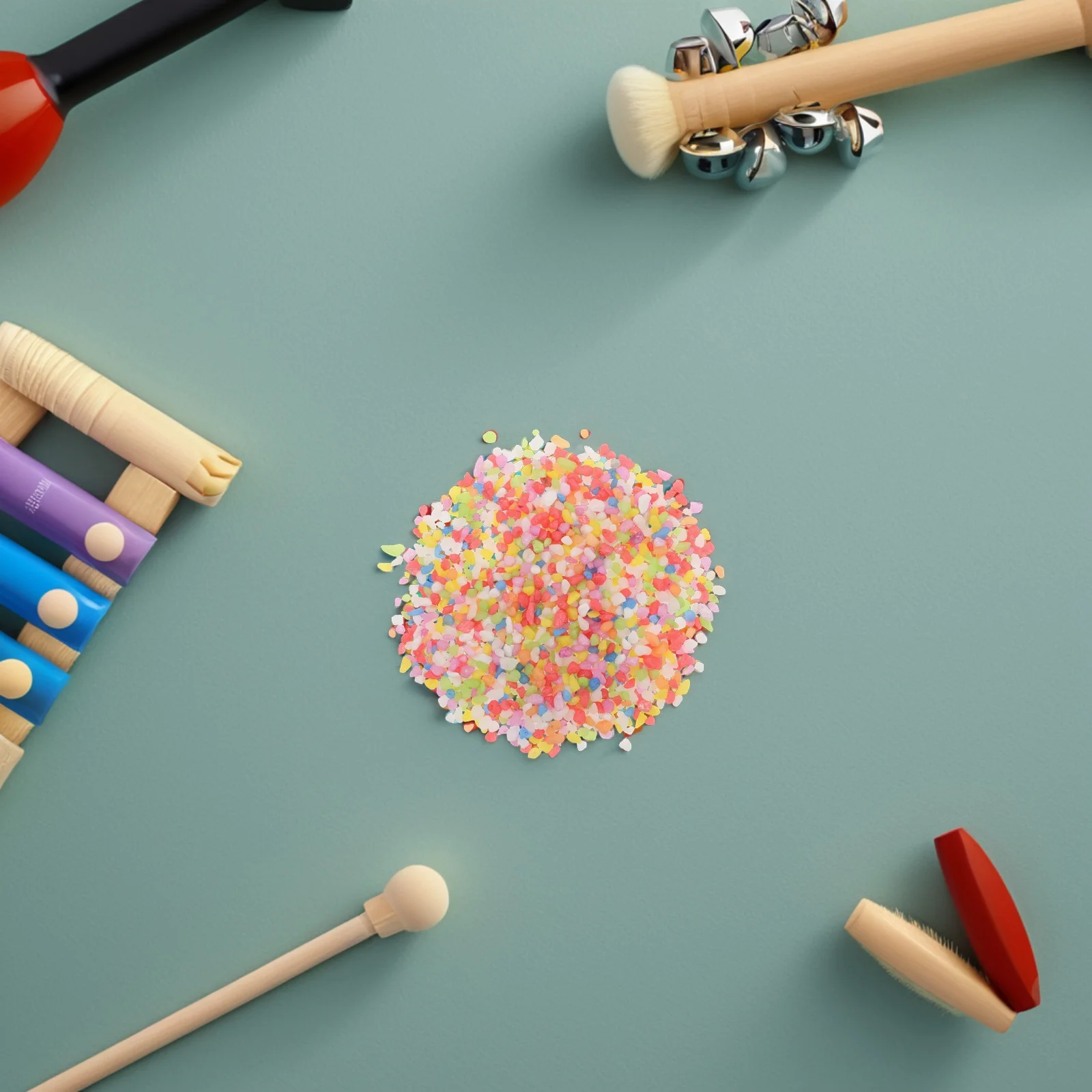 Ensemble de pierres de sable 100g, galets décoratifs, couleurs vives, matériau sûr, jeu intérieur et extérieur, Aquarium, jardin, bac à sable