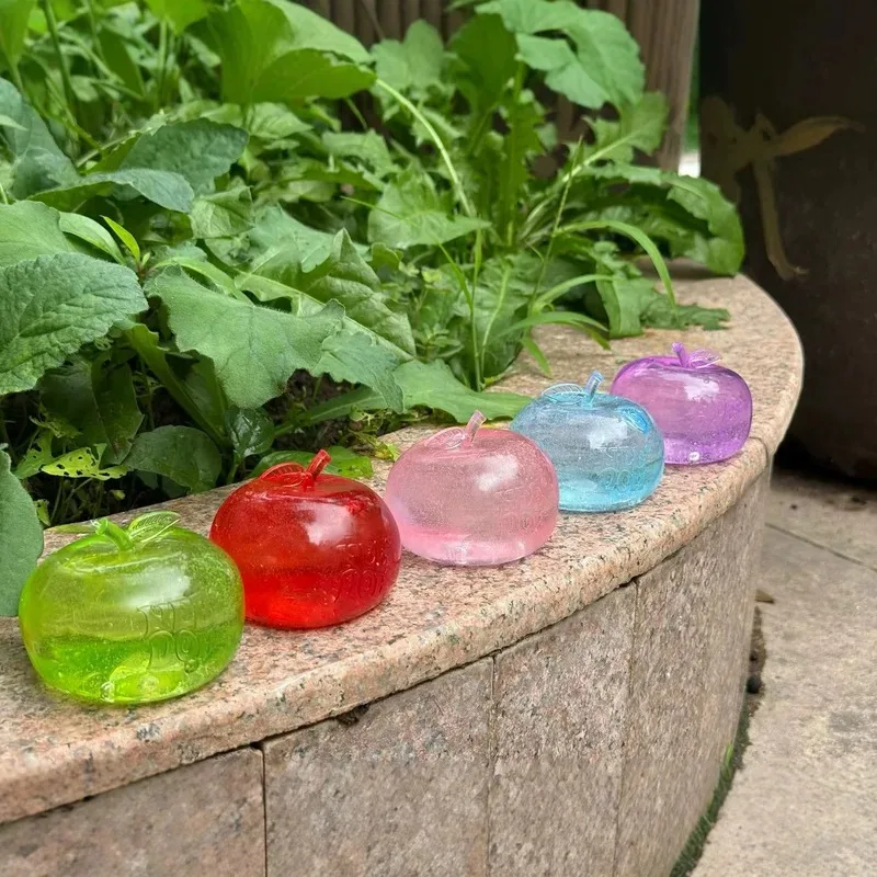 Stress-relief toy: Nee Doh Squishy Apple, transparent, wearable; helps reduce stress and anxiety in adults, suitable as a gift. view 5