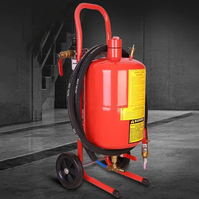 220v Electric 20L Photosynthetic Sandblasting Machine Mobile 5GAL Sandblasting Machine Small Rust Refurbishment Sander