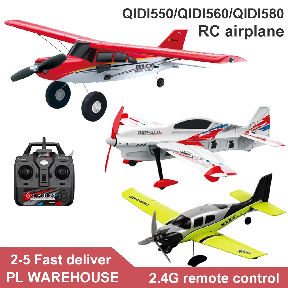 QIDI550 QIDI560 QIDI580 RC Segelflugzeug 2.4G Ferngesteuertes Flugzeug EPP Starrflügel-Flugzeug Spielzeug