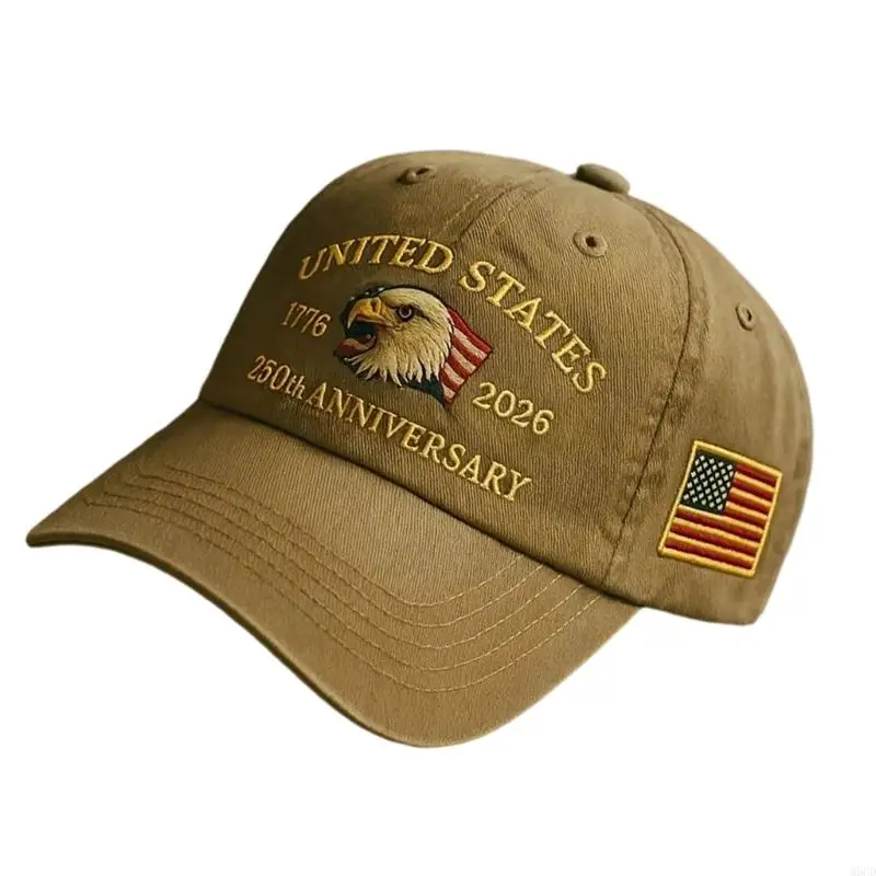 M6CD – chapeau du 250e anniversaire des états-unis, casquette Baseball patriotique réglable en coton imprimé pour hommes