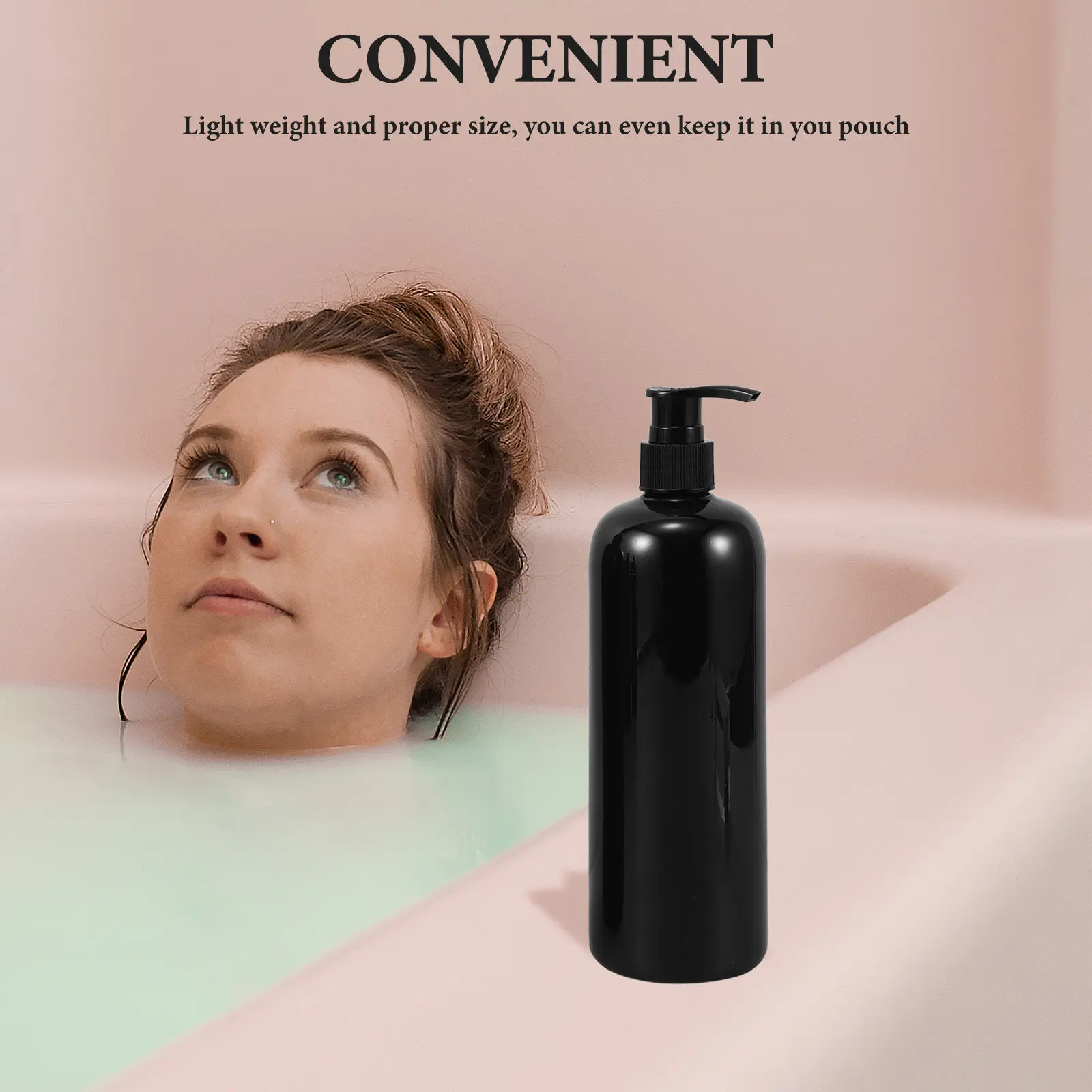 4Pcs 500Ml Press Pump Makeup Bottles Leakproof Refillable Travel Subpackaging Bottles for Cosmetics Emulsion Shampoo Liquid Soap