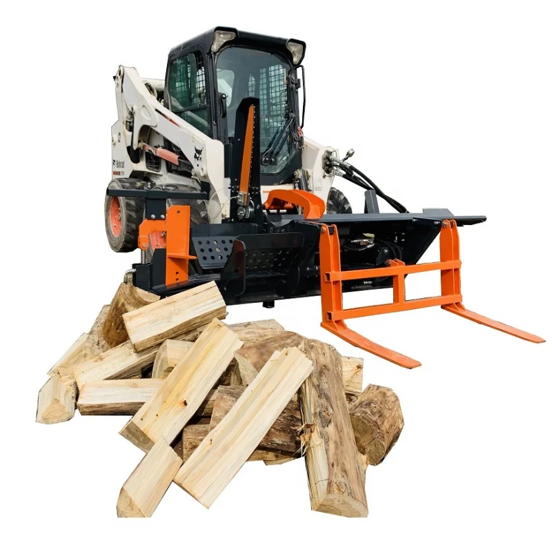 Machine de fendage de bois de chauffage Yu Gong Skidsteer, accessoires de rêves, coupe-bois hydraulique de haute qualité, équipement de fendage de forêt à vendre