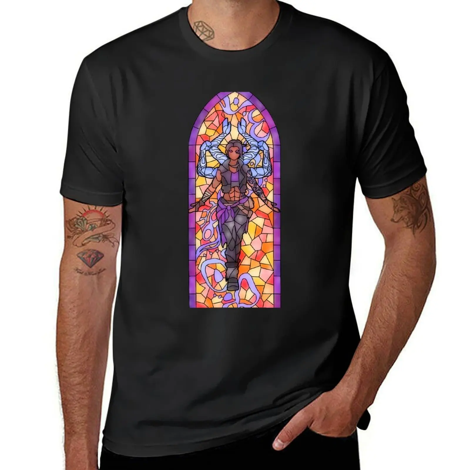 Amara Stained Glass T-Shirt funnys customs design your own Blouse customizeds Men's t-shirt